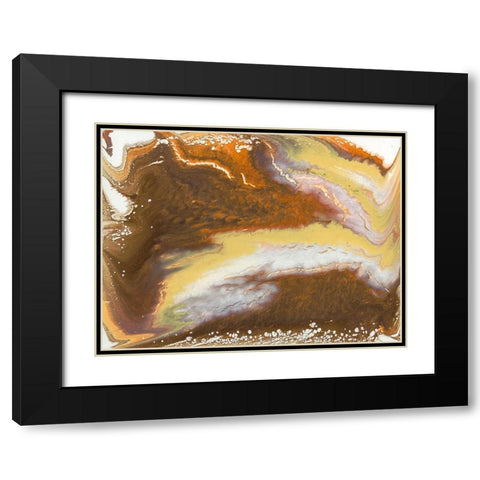 Liquid Earth VII Black Modern Wood Framed Art Print with Double Matting by Studio W