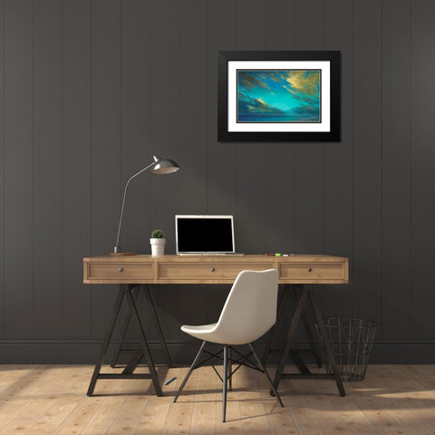 Coastal Cloudscape Black Modern Wood Framed Art Print with Double Matting by Finch, Sheila