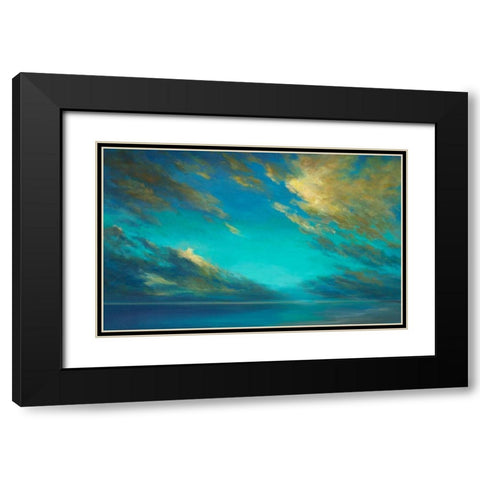Coastal Cloudscape Black Modern Wood Framed Art Print with Double Matting by Finch, Sheila