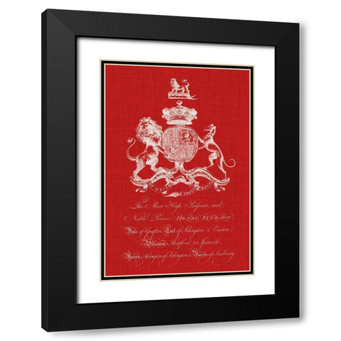 Heraldry Pop I Black Modern Wood Framed Art Print with Double Matting by Vision Studio