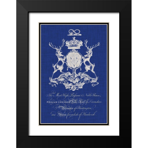 Heraldry Pop II Black Modern Wood Framed Art Print with Double Matting by Vision Studio