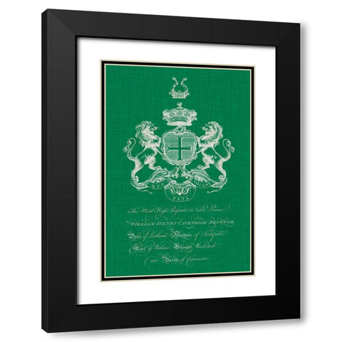 Heraldry Pop III Black Modern Wood Framed Art Print with Double Matting by Vision Studio