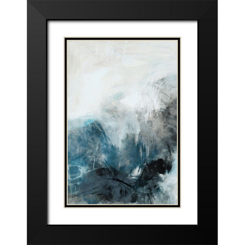 Fingerprint I Black Modern Wood Framed Art Print with Double Matting by Jasper, Sisa