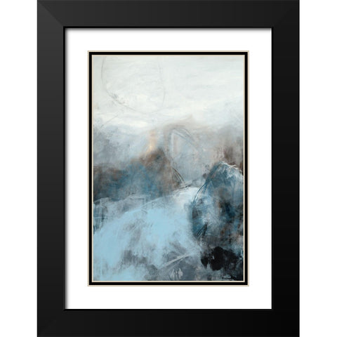 Fingerprint III Black Modern Wood Framed Art Print with Double Matting by Jasper, Sisa