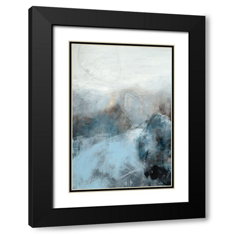 Fingerprint III Black Modern Wood Framed Art Print with Double Matting by Jasper, Sisa