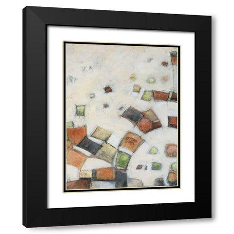 Fiesta in Earth II Black Modern Wood Framed Art Print with Double Matting by Crawford, Beverly