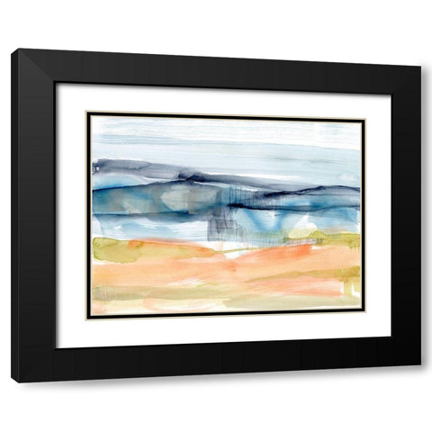 Mandarin Fields II Black Modern Wood Framed Art Print with Double Matting by Goldberger, Jennifer