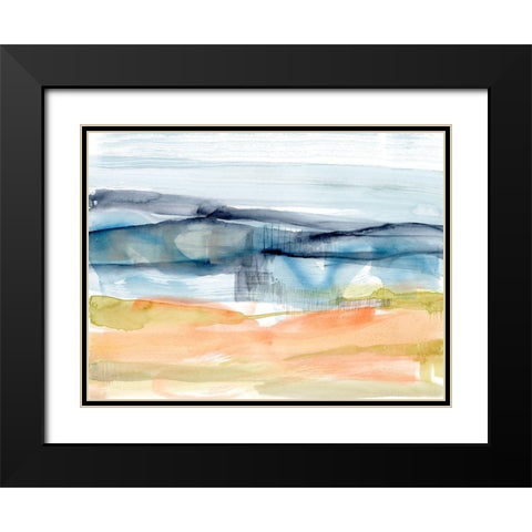 Mandarin Fields II Black Modern Wood Framed Art Print with Double Matting by Goldberger, Jennifer
