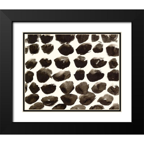 Dots Imperfection I Black Modern Wood Framed Art Print with Double Matting by Wang, Melissa