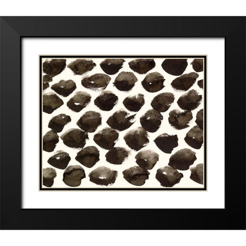 Dots Imperfection II Black Modern Wood Framed Art Print with Double Matting by Wang, Melissa