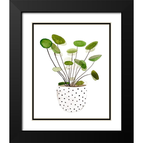 Plant in a Pot II Black Modern Wood Framed Art Print with Double Matting by Wang, Melissa