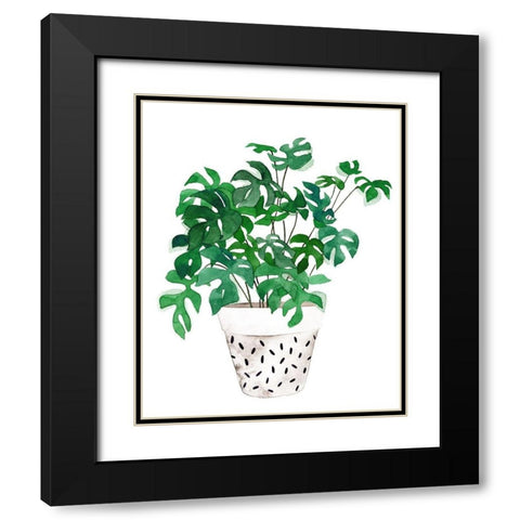 Plant in a Pot IV Black Modern Wood Framed Art Print with Double Matting by Wang, Melissa