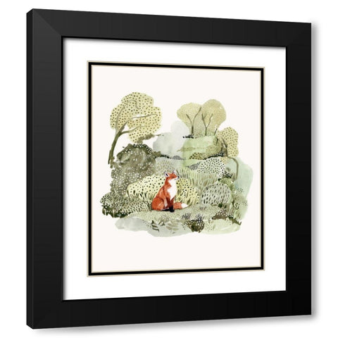 Fox Glen I Black Modern Wood Framed Art Print with Double Matting by Borges, Victoria