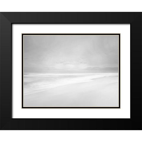 Black and White Water IV Black Modern Wood Framed Art Print with Double Matting by McLoughlin, James