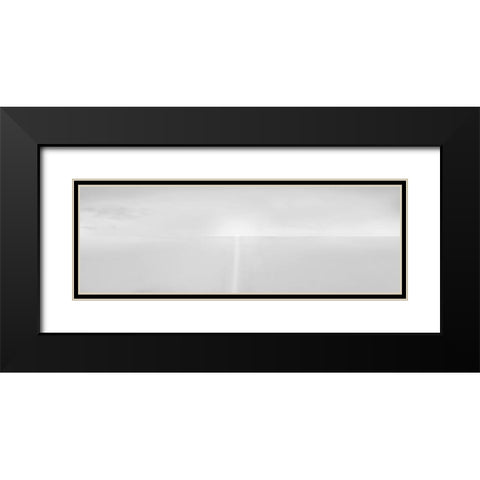 Black and White Water Panel IV Black Modern Wood Framed Art Print with Double Matting by McLoughlin, James