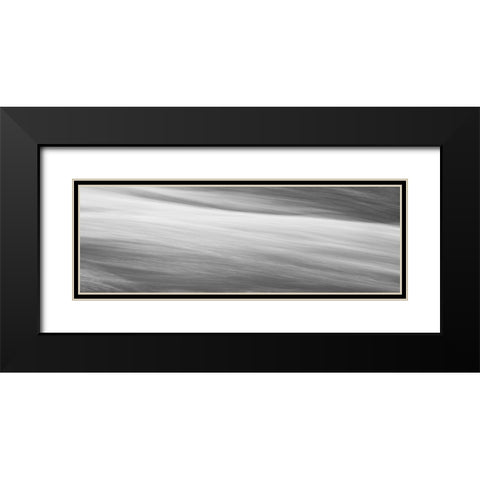 Black and White Water Panel VI Black Modern Wood Framed Art Print with Double Matting by McLoughlin, James