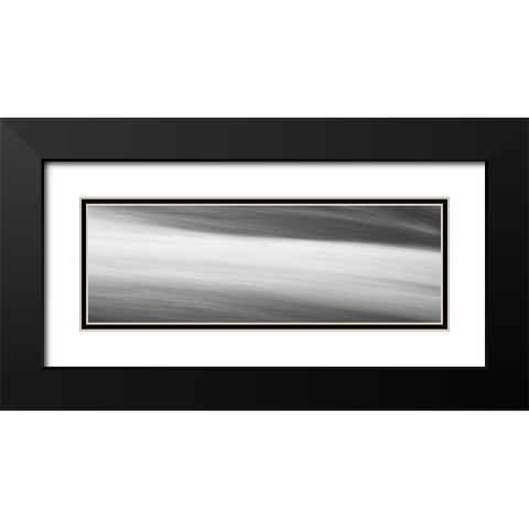 Black and White Water Panel VIII Black Modern Wood Framed Art Print with Double Matting by McLoughlin, James