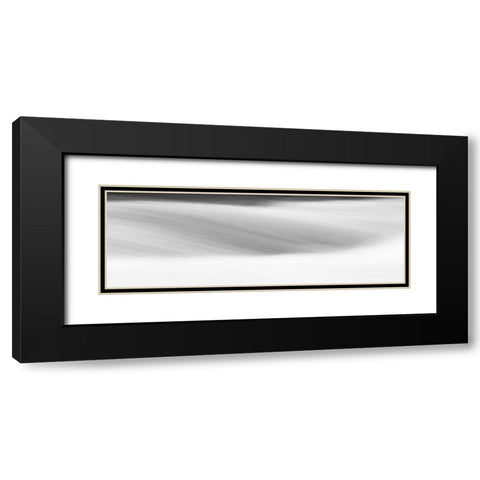 Black and White Water Panel IX Black Modern Wood Framed Art Print with Double Matting by McLoughlin, James