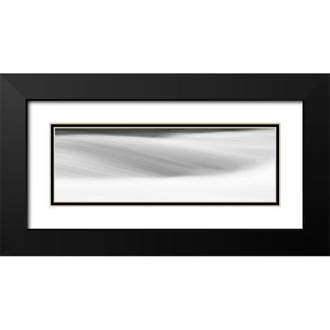 Black and White Water Panel IX Black Modern Wood Framed Art Print with Double Matting by McLoughlin, James