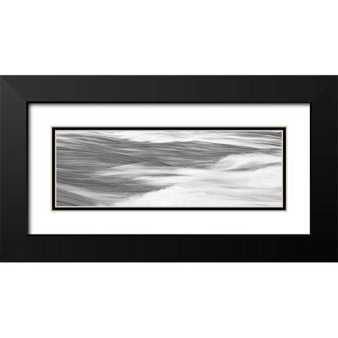 Black and White Water Panel X Black Modern Wood Framed Art Print with Double Matting by McLoughlin, James