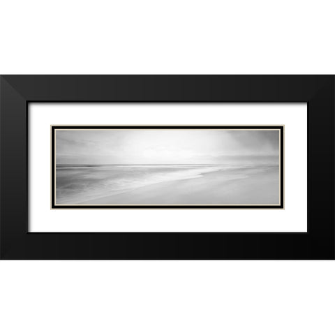 Black and White Water Panel XIII Black Modern Wood Framed Art Print with Double Matting by McLoughlin, James