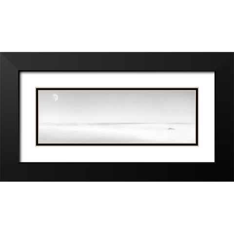Black and White Water Panel XV Black Modern Wood Framed Art Print with Double Matting by McLoughlin, James