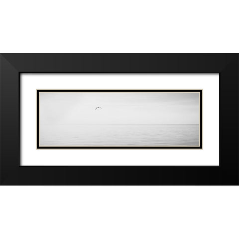 Black and White Water Panel XVI Black Modern Wood Framed Art Print with Double Matting by McLoughlin, James
