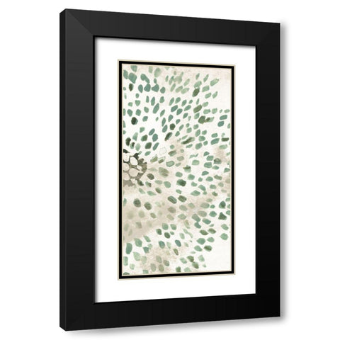 Green Flowerhead II Black Modern Wood Framed Art Print with Double Matting by Vess, June Erica