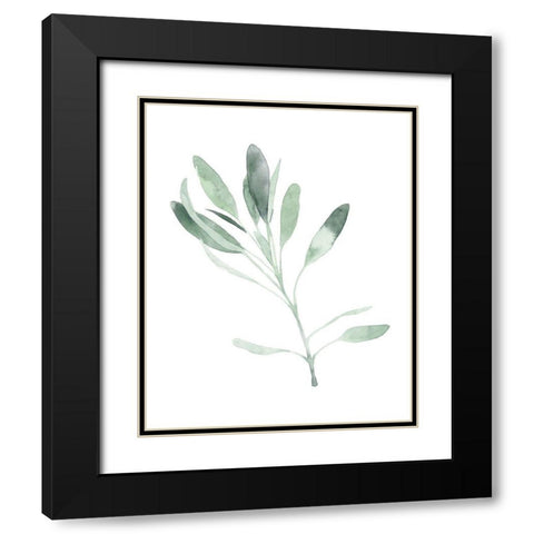 Simple Sage II Black Modern Wood Framed Art Print with Double Matting by Scarvey, Emma