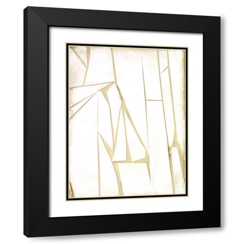 Antiqued Shards II Black Modern Wood Framed Art Print with Double Matting by Goldberger, Jennifer