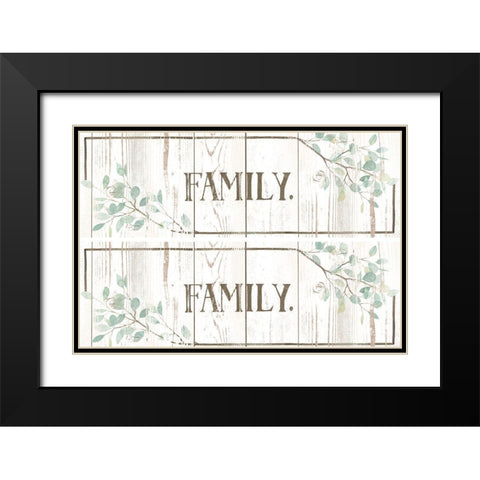 2-UP Eucalyptus Family I Black Modern Wood Framed Art Print with Double Matting by Popp, Grace