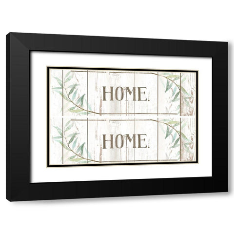 2-UP Eucalyptus Family II Black Modern Wood Framed Art Print with Double Matting by Popp, Grace