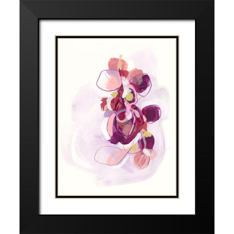 Orchid Sonata II Black Modern Wood Framed Art Print with Double Matting by Vess, June Erica