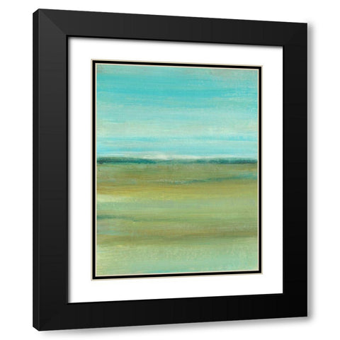 Terra Verde I Black Modern Wood Framed Art Print with Double Matting by OToole, Tim