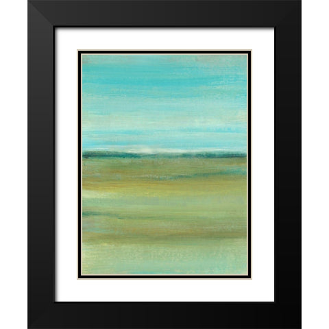 Terra Verde I Black Modern Wood Framed Art Print with Double Matting by OToole, Tim