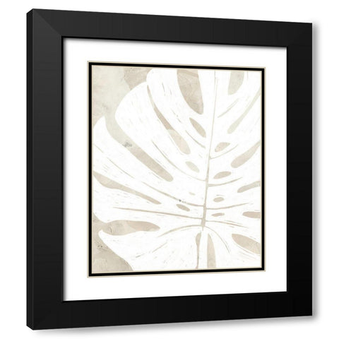Linen Tropical Silhouette I Black Modern Wood Framed Art Print with Double Matting by Vess, June Erica