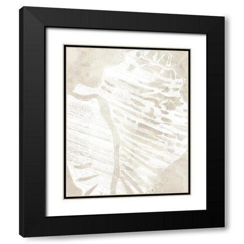 Linen Tropical Silhouette III Black Modern Wood Framed Art Print with Double Matting by Vess, June Erica