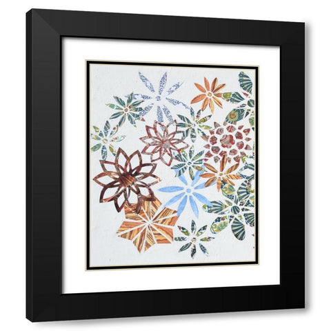 Kaleidoscope Cut Outs I Black Modern Wood Framed Art Print with Double Matting by Avondet, Natalie