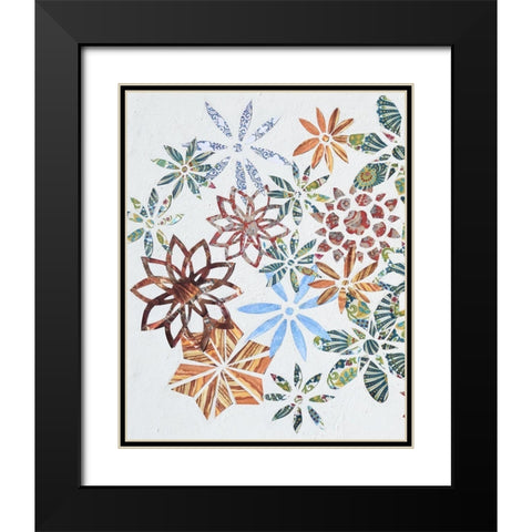 Kaleidoscope Cut Outs I Black Modern Wood Framed Art Print with Double Matting by Avondet, Natalie