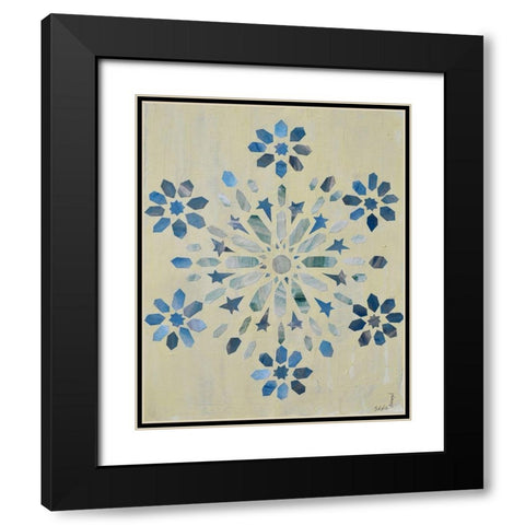 Star Mandala II Black Modern Wood Framed Art Print with Double Matting by Avondet, Natalie