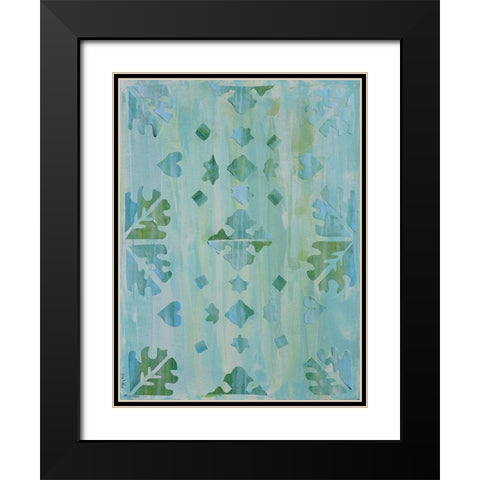 Teal Morocco I Black Modern Wood Framed Art Print with Double Matting by Avondet, Natalie