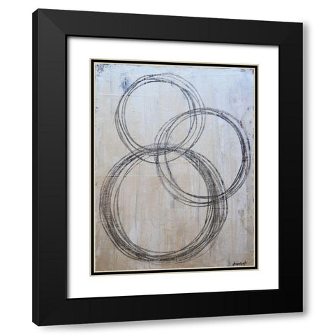 Circular I Black Modern Wood Framed Art Print with Double Matting by Avondet, Natalie