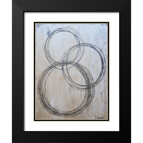 Circular I Black Modern Wood Framed Art Print with Double Matting by Avondet, Natalie