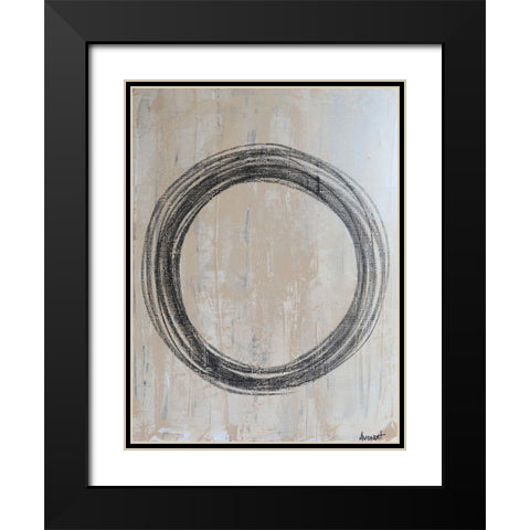 Circular II Black Modern Wood Framed Art Print with Double Matting by Avondet, Natalie