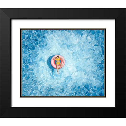 Floating I Black Modern Wood Framed Art Print with Double Matting by Popp, Grace