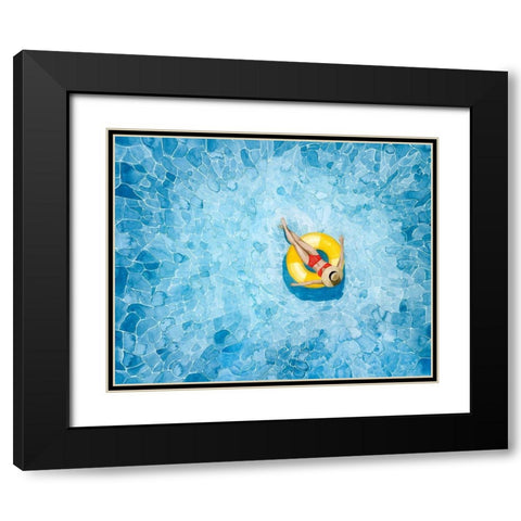 Floating II Black Modern Wood Framed Art Print with Double Matting by Popp, Grace