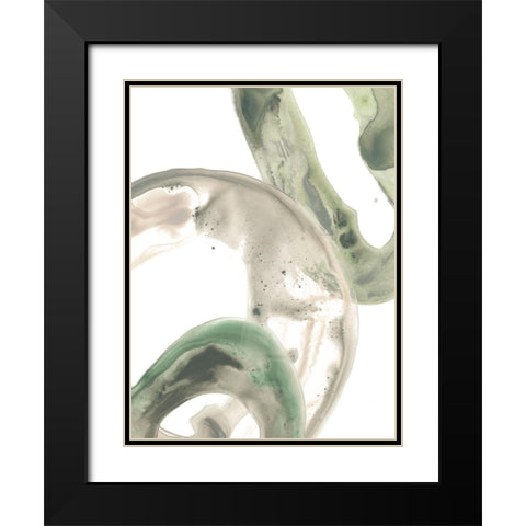 Concentric Lichen I Black Modern Wood Framed Art Print with Double Matting by Vess, June Erica