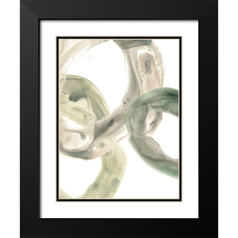Concentric Lichen III Black Modern Wood Framed Art Print with Double Matting by Vess, June Erica
