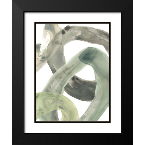 Concentric Lichen IV Black Modern Wood Framed Art Print with Double Matting by Vess, June Erica
