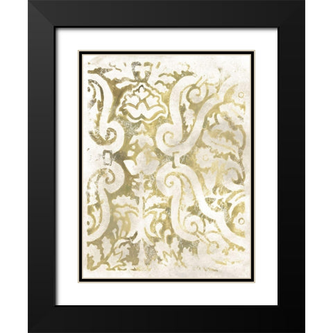Ancient Tile I Black Modern Wood Framed Art Print with Double Matting by Vess, June Erica